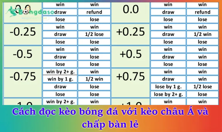 Cách đọc kèo bóng đá với kèo châu Á và chấp bàn lẻ