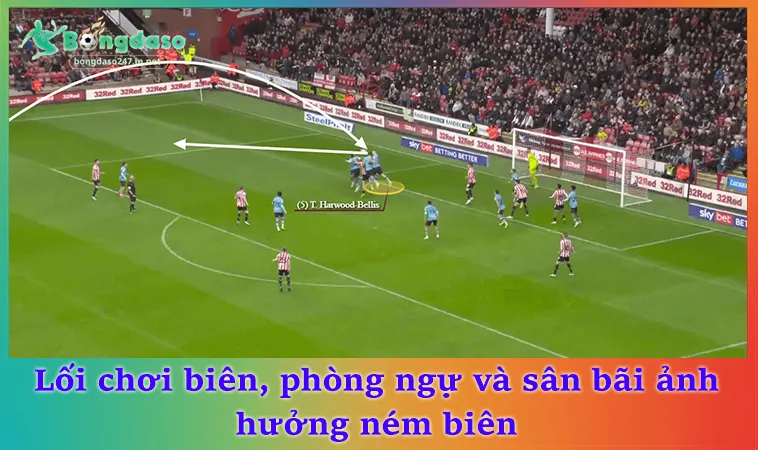 Lối chơi biên, phòng ngự và sân bãi ảnh hưởng ném biên
